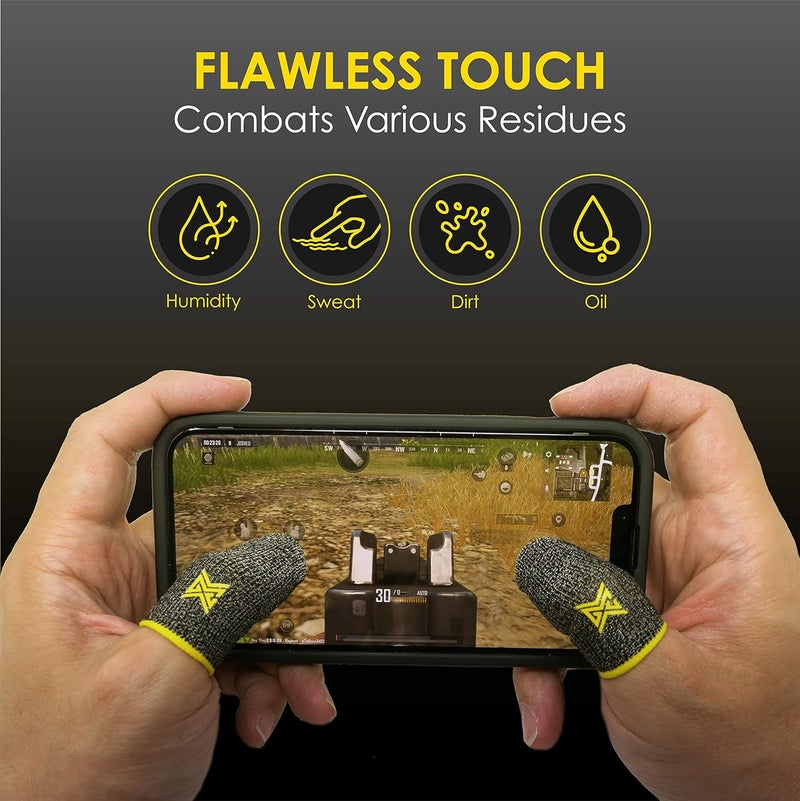MOBILEGAMINGCORPS MGC ClawSocks 6 Pack Silver, Gamer Finger & Thumb Sleeves, Protector/Stabilizer/Compression Support, Breathable. Combats Sweat & Oil for Improved Game Play. - Image 4